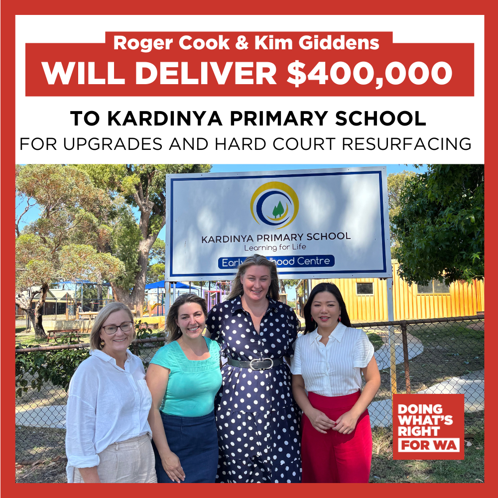 MAJOR COMMITMENT - $400,000 for Kardinya Primary School Main Image