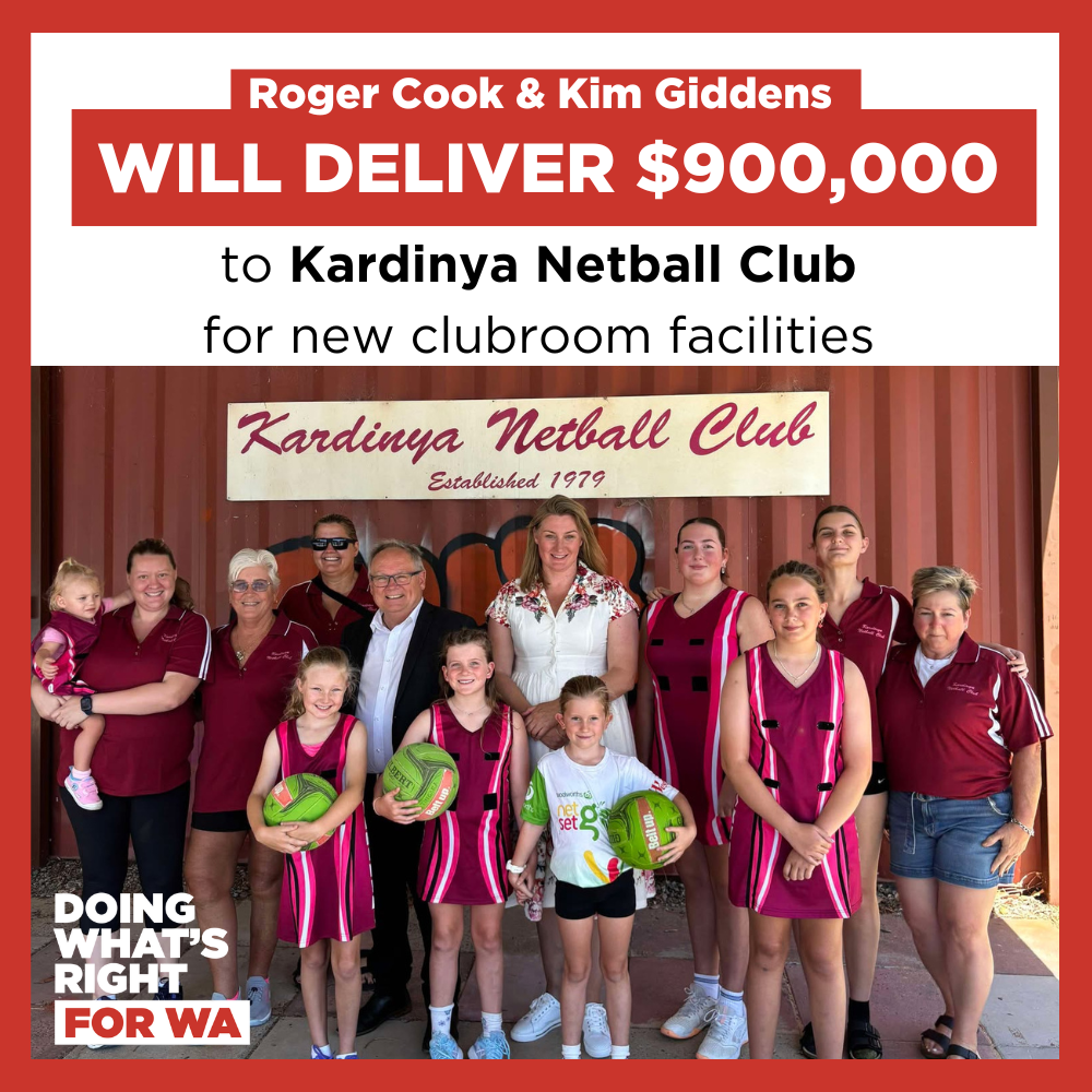 MAJOR COMMITMENT - $900,000 for new Club Room Facilities for Kardinya Netball Club Main Image